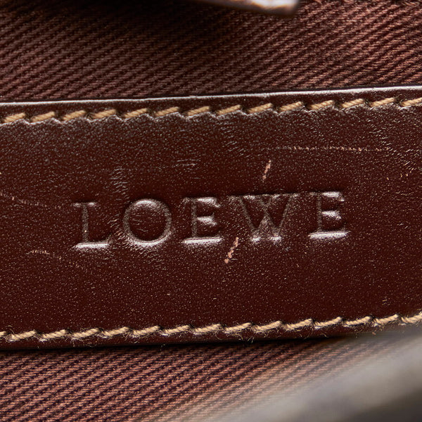 ロエベ アナグラム ブラウン PVC レザー トートバッグ レディース LOEWE 【中古】