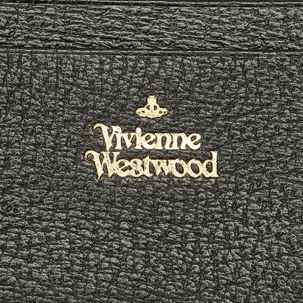 ヴィヴィアンウエストウッド エグゼクティブ 3718C97A ブラック カーフ カードケース レディース Vivienne Westwood 【中古】