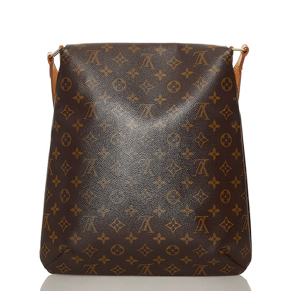 ルイ ヴィトン モノグラム ミュゼット M51256 ブラウン PVC レザー 斜め掛け ショルダーバッグ レディース LOUIS VUITTON 【中古】