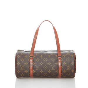 ルイ ヴィトン モノグラム 旧パピヨン30 ハンドバッグ M51385 ブラウン PVC レザー レディース LOUIS VUITTON 【中古】