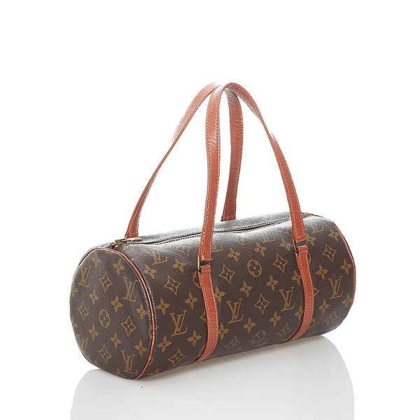 ルイ ヴィトン モノグラム 旧パピヨン30 ハンドバッグ M51385 ブラウン PVC レザー レディース LOUIS VUITTON 【中古】