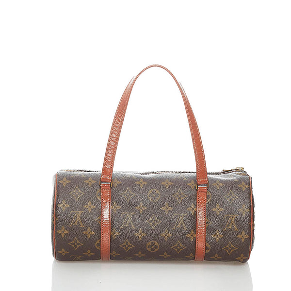 ルイ ヴィトン モノグラム 旧パピヨン30 ハンドバッグ M51385 ブラウン PVC レザー レディース LOUIS VUITTON 【中古】