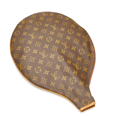 ルイ ヴィトン モノグラム ラケットケース ラケットカバー ブラウン PVC レザー レディース LOUIS VUITTON 【中古】