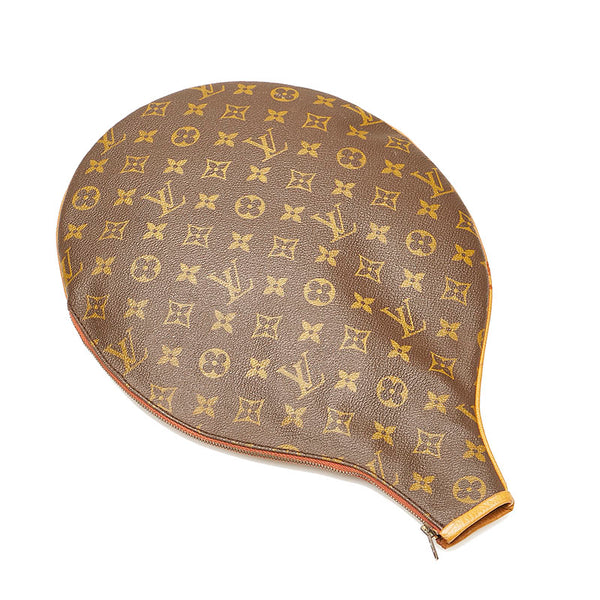 ルイ ヴィトン モノグラム ラケットケース ラケットカバー ブラウン PVC レザー レディース LOUIS VUITTON 【中古】