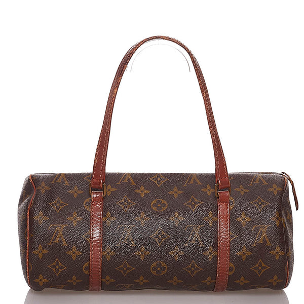 ルイ ヴィトン モノグラム 旧 パピヨン30  M51365 ブラウン PVC レザー ハンドバッグ レディース LOUIS VUITTON 【中古】