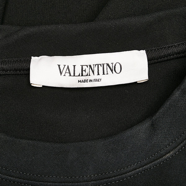 ヴァレンティノ × アンダーカバー グラフィック 半袖 ワンピース ブラック レーヨン ナイロン レディース VALENTINO 【中古】