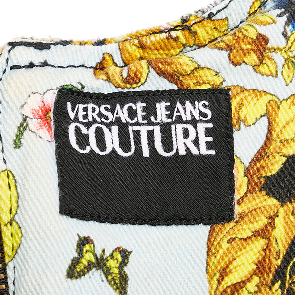 ヴェルサーチェ ジーンズ 総柄 ワンピース ライトブルー マルチカラー コットン ポリウレタン レディース Versace Jeans 【中古】