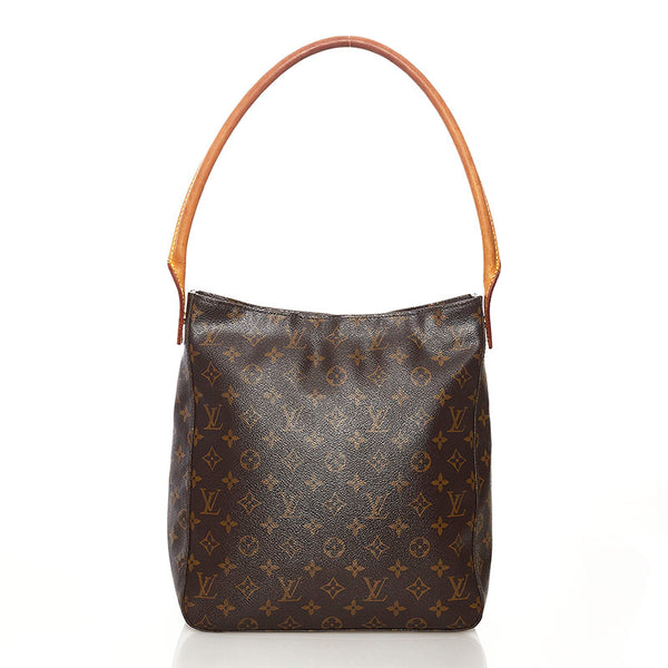 ルイ ヴィトン モノグラム ルーピングGM ワンショルダーバッグ M51145 ブラウン PVC レザー レディース LOUIS VUITTON 【中古】