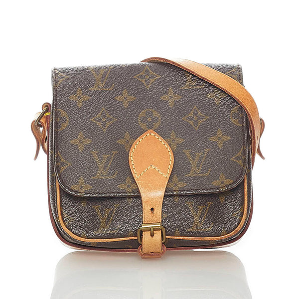 ルイ ヴィトン モノグラム ミニカルトシエール ショルダーバッグ M51254 ブラウン PVC レザー レディース LOUIS VUITTON 【中古】