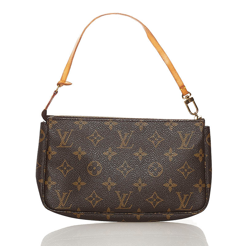 ルイ ヴィトン モノグラム 旧ポシェット アクセソワール ポーチ M51980 ブラウン PVC レザー レディース LOUIS VUITTON 【中古】