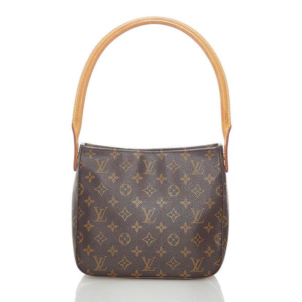 ルイ ヴィトン モノグラム ルーピング MM ショルダーバッグ M51146 ブラウン PVC レザー レディース LOUIS VUITTON 【中古】