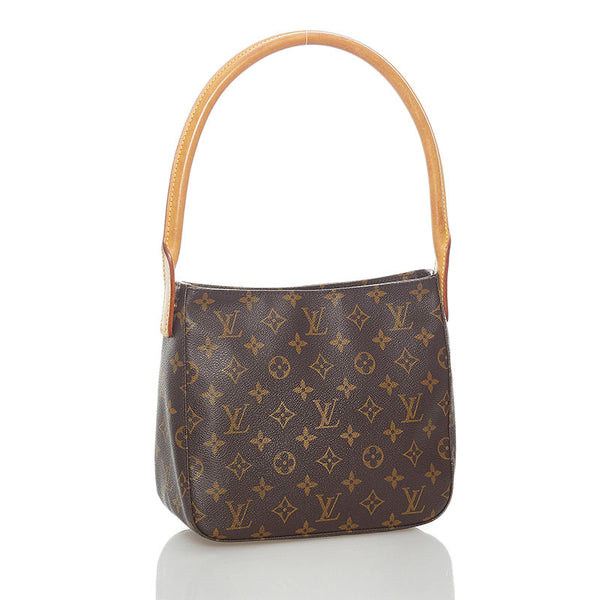 ルイ ヴィトン モノグラム ルーピング MM ショルダーバッグ M51146 ブラウン PVC レザー レディース LOUIS VUITTON 【中古】