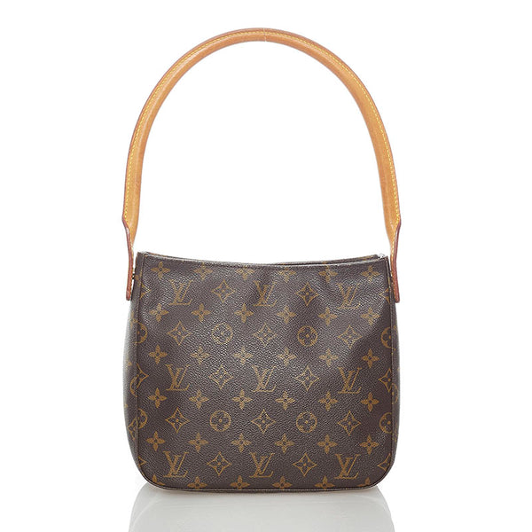 ルイ ヴィトン モノグラム ルーピング MM ショルダーバッグ M51146 ブラウン PVC レザー レディース LOUIS VUITTON 【中古】