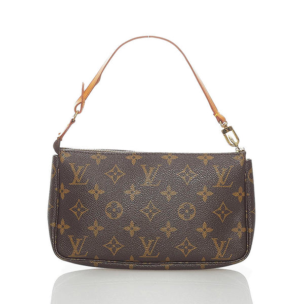 ルイ ヴィトン モノグラム 旧ポシェット アクセソワール ポーチ M51980 ブラウン PVC レザー レディース LOUIS VUITTON 【中古】