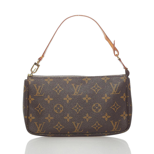 ルイ ヴィトン モノグラム 旧ポシェット アクセソワール ポーチ M51980 ブラウン PVC レザー レディース LOUIS VUITTON 【中古】