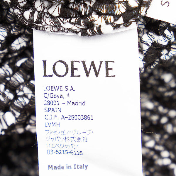 ロエベ ニット ブラック ホワイト ポリエステル コットン メンズ LOEWE 【中古】