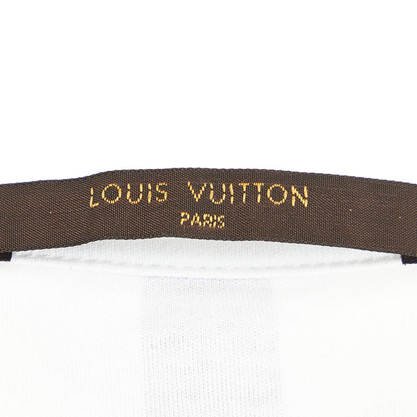 ルイ ヴィトン 半袖シャツ Tシャツ クルーネック ホワイト グレー コットン メンズ LOUIS VUITTON 【中古】