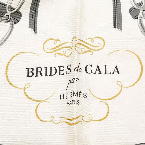 エルメス カレ90 BRIDES de GALA 式典用馬勒 スカーフ ピンク マルチカラー シルク レディース HERMES 【中古】