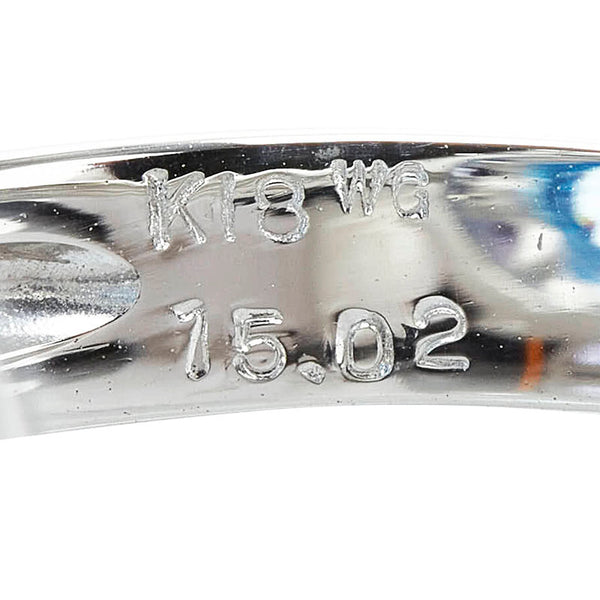 K18WG ホワイトゴールド ブルートパーズ15.02ct アイオライト2.00ct ムーストーン1.00ct リング 指輪 レディース 13.5号 【中古】