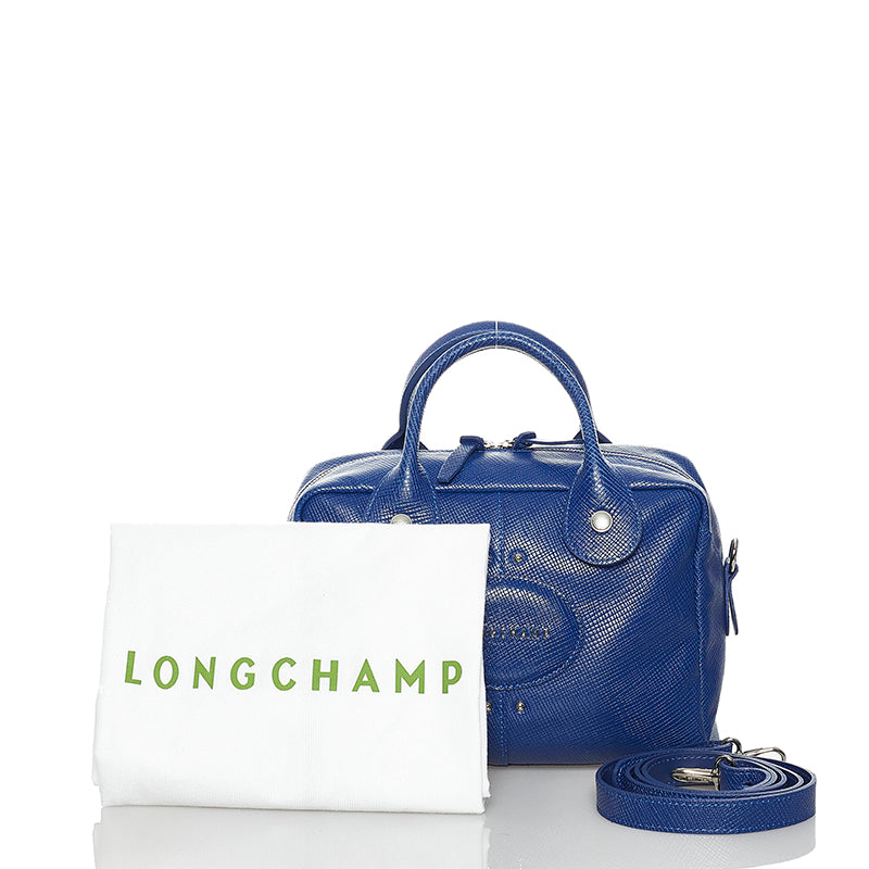 ロンシャン ハンドバッグ ショルダーバッグ 2WAY ブルー レザー レディース Longchamp 【中古】