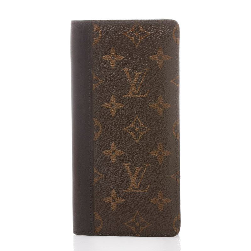 ルイ ヴィトン モノグラムマカサー ポルトフォイユ タノン 二つ折り 長財布 M93800 ブラウン PVC レザー メンズ LOUIS VUITTON 【中古】