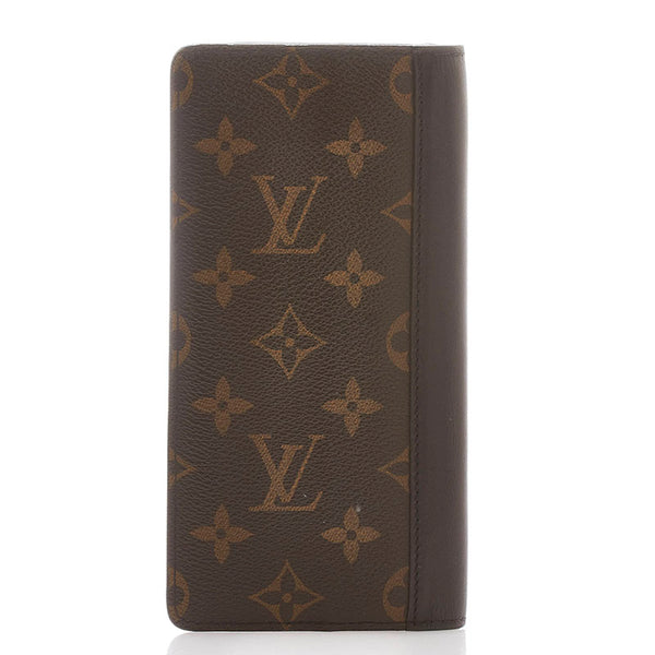 ルイ ヴィトン モノグラムマカサー ポルトフォイユ タノン 二つ折り 長財布 M93800 ブラウン PVC レザー メンズ LOUIS VUITTON 【中古】