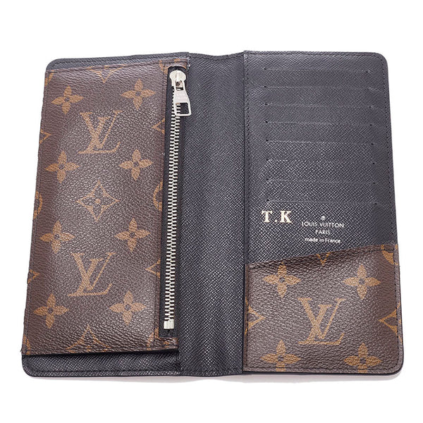 ルイ ヴィトン モノグラムマカサー ポルトフォイユ タノン 二つ折り 長財布 M93800 ブラウン PVC レザー メンズ LOUIS VUITTON 【中古】