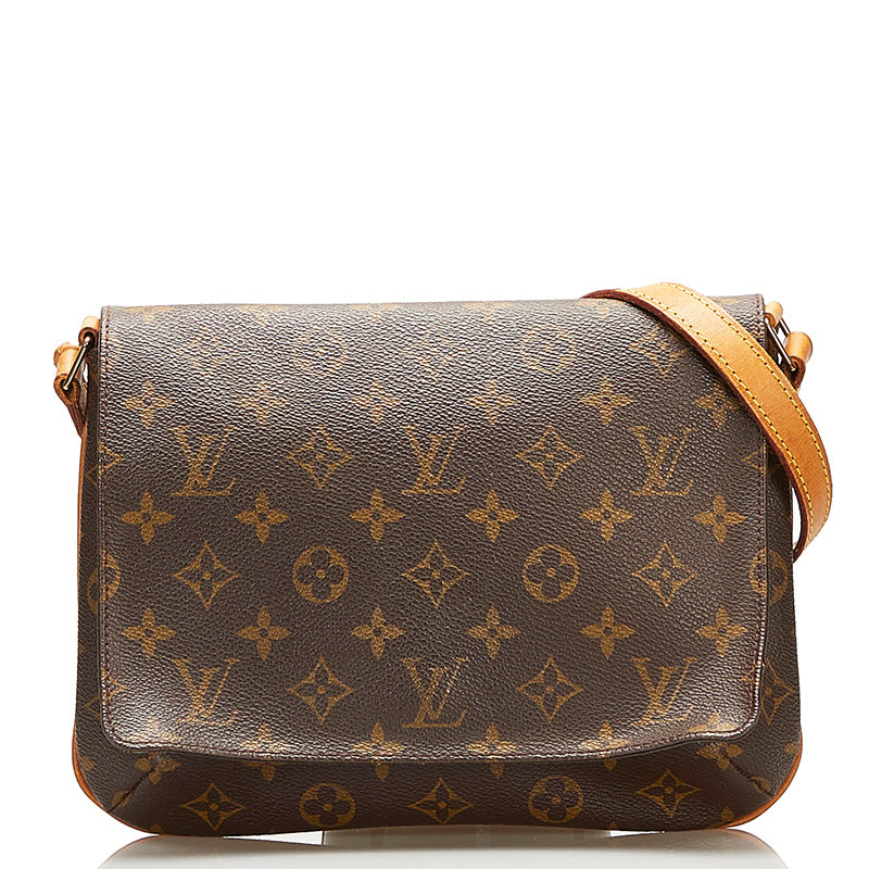 ルイ ヴィトン モノグラム ミュゼットタンゴ ショート ショルダーバッグ M51257 ブラウン PVC レザー レディース LOUIS VUITTON 【中古】