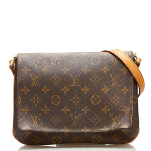 ルイ ヴィトン モノグラム ミュゼットタンゴ ショート ショルダーバッグ M51257 ブラウン PVC レザー レディース LOUIS VUITTON 【中古】