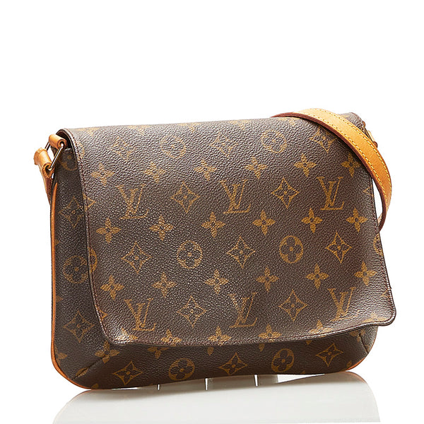 ルイ ヴィトン モノグラム ミュゼットタンゴ ショート ショルダーバッグ M51257 ブラウン PVC レザー レディース LOUIS VUITTON 【中古】