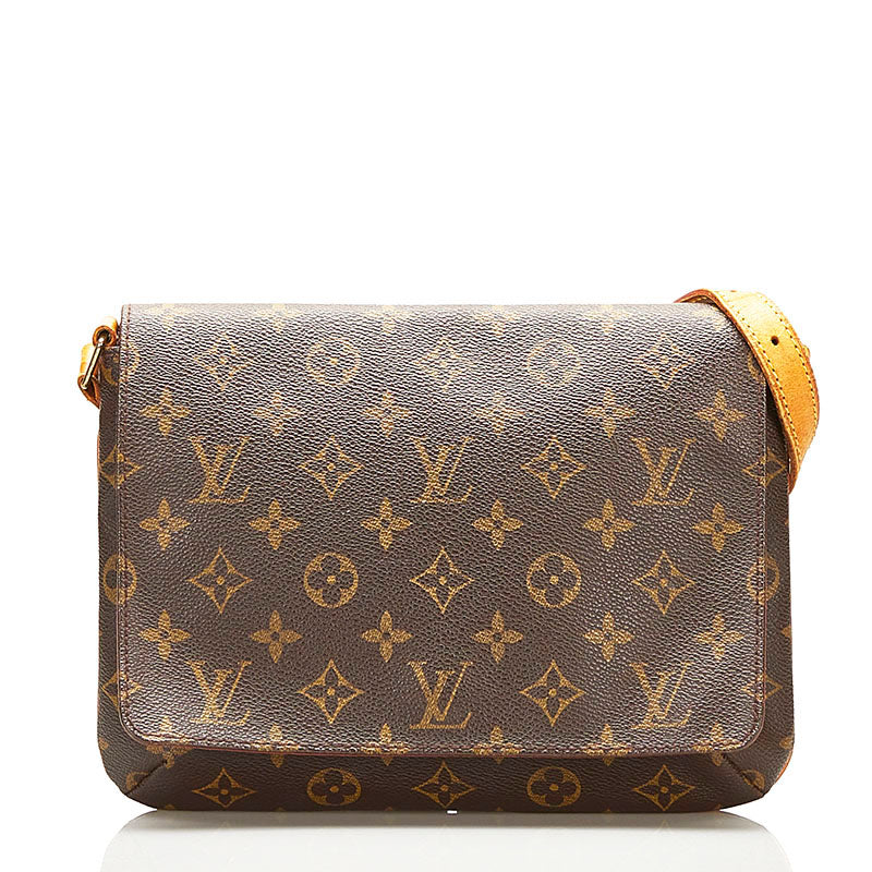 ルイ ヴィトン モノグラム ミュゼットタンゴ ショート ショルダーバッグ M51257 ブラウン PVC レザー レディース LOUIS VUITTON 【中古】