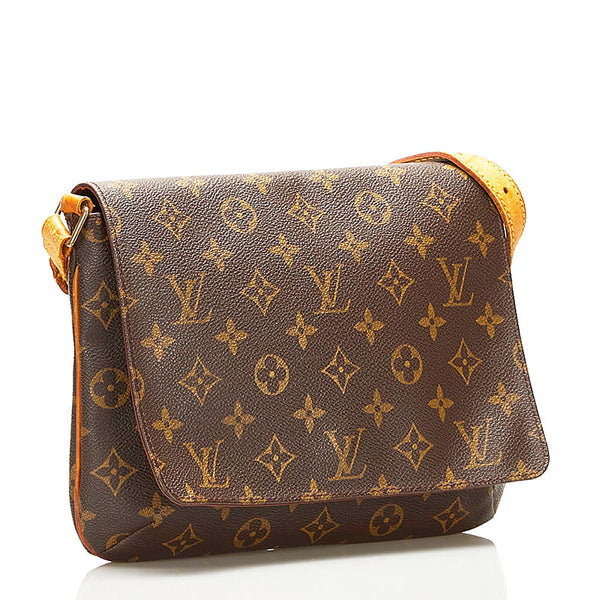 ルイ ヴィトン モノグラム ミュゼットタンゴ ショート ショルダーバッグ M51257 ブラウン PVC レザー レディース LOUIS VUITTON 【中古】