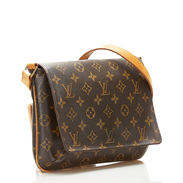 ルイ ヴィトン モノグラム ミュゼットタンゴ 斜め掛け ショルダーバッグ M51388 ブラウン PVC レザー レディース LOUIS VUITTON 【中古】