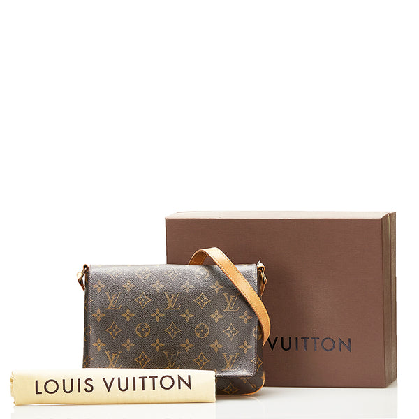 ルイ ヴィトン モノグラム ミュゼットタンゴ 斜め掛け ショルダーバッグ M51388 ブラウン PVC レザー レディース LOUIS VUITTON 【中古】