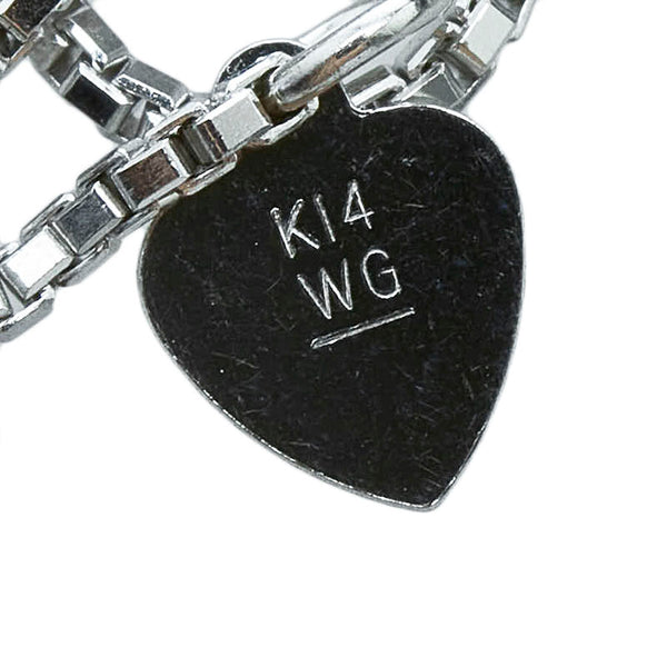 K14WG ホワイトゴールド クンツァイト5.41ct ダイヤ0.66ct ネックレス レディース 【中古】