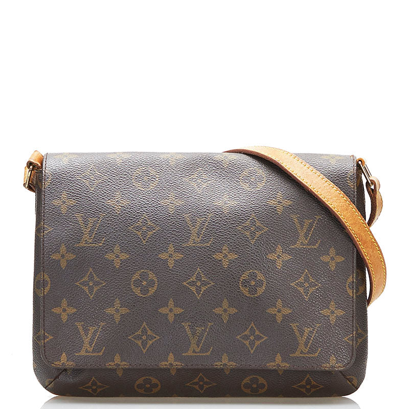 ルイ ヴィトン モノグラム ミュゼットタンゴ ロング 斜めがけ ショルダー M51388 ブラウン PVC レザー レディース LOUIS VUITTON 【中古】