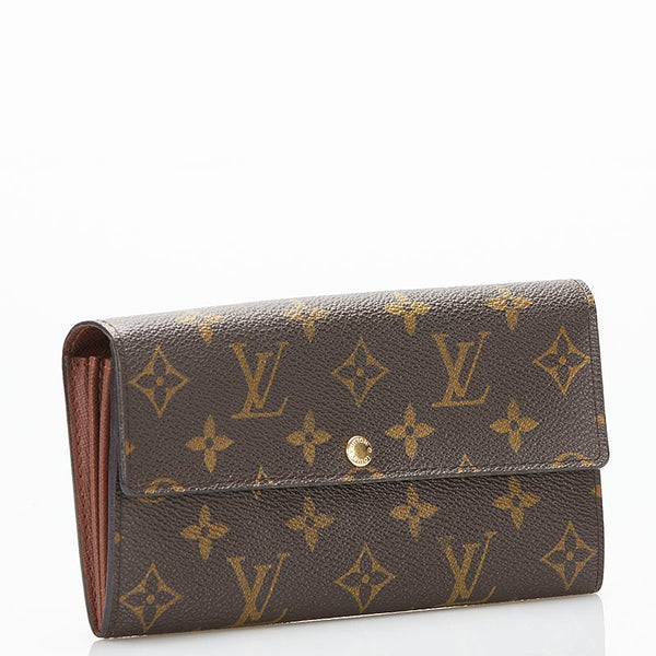 ルイ ヴィトン モノグラム ポルトフォイユ サラ 長財布 M61734 ブラウン PVC レザー レディース LOUIS VUITTON 【中古】