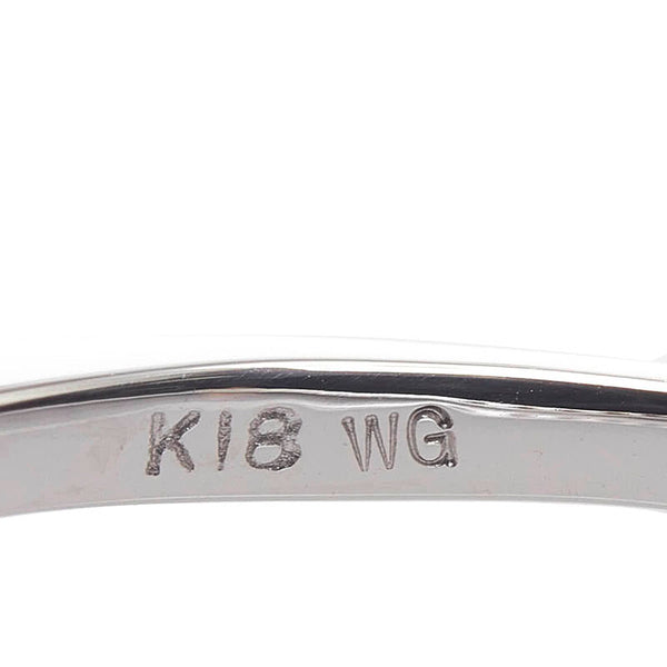 K18PG ピンクゴールド K18WG ホワイトゴールド ダイヤ0.40ct 2本セット リング 指輪 レディース 7号 【中古】