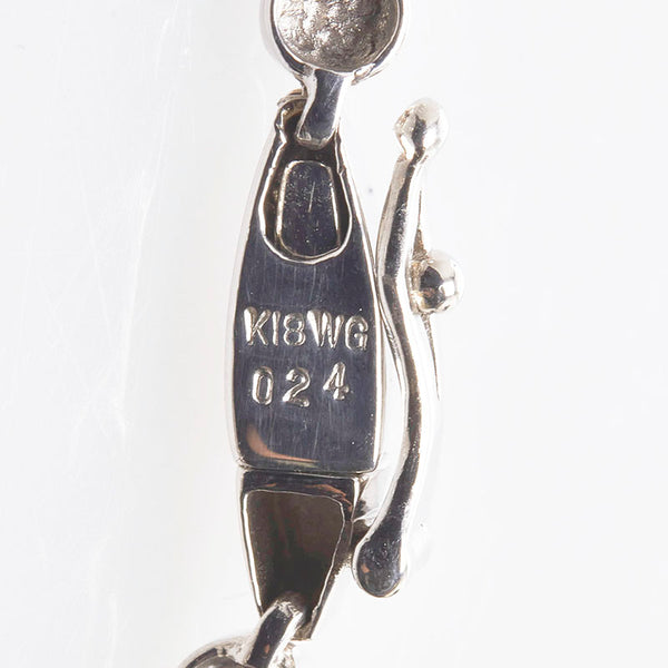 K18WG ホワイトゴールド K14WG ホワイトゴールド コンビ ダイヤ0.24ct ブレスレット レディース 【中古】