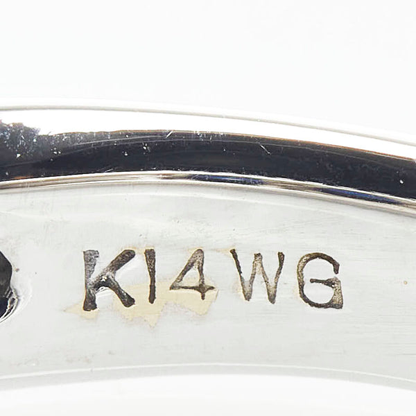 K14WG ホワイトゴールド サファイア1.05ct ダイヤ0.48ct リング 指輪 レディース 11.5号 【中古】