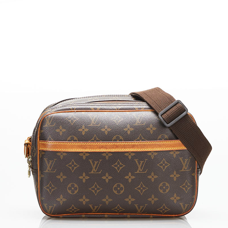 ルイ ヴィトン モノグラム リポーターPM 斜め掛け ショルダーバッグ M45254 ブラウン PVC レザー レディース LOUIS VUITTON 【中古】