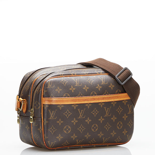 ルイ ヴィトン モノグラム リポーターPM 斜め掛け ショルダーバッグ M45254 ブラウン PVC レザー レディース LOUIS VUITTON 【中古】