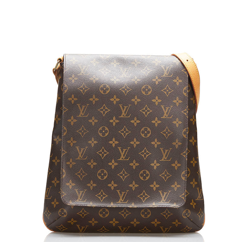 ルイ ヴィトン モノグラム ミュゼット 斜め掛け ショルダーバッグ M51256 ブラウン PVC レザー レディース LOUIS VUITTON 【中古】