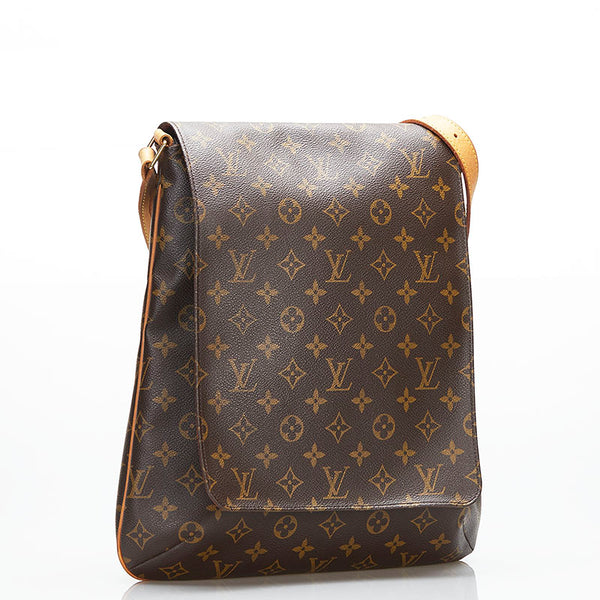 ルイ ヴィトン モノグラム ミュゼット 斜め掛け ショルダーバッグ M51256 ブラウン PVC レザー レディース LOUIS VUITTON 【中古】