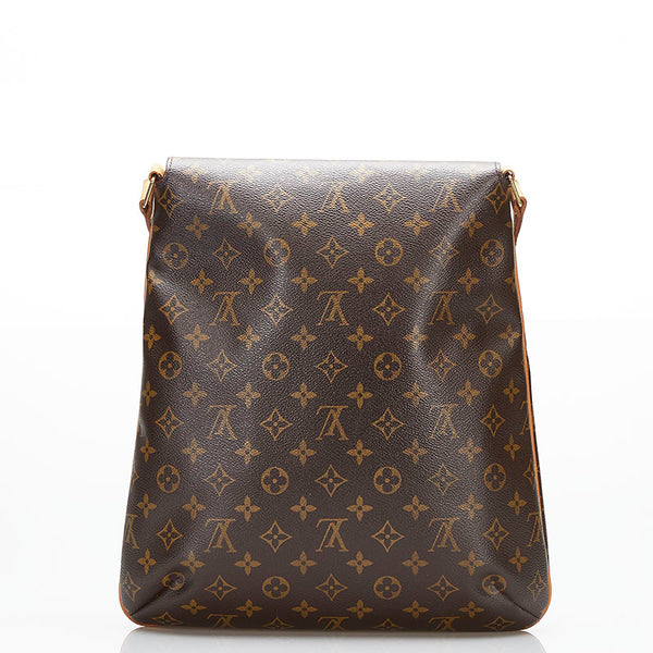 ルイ ヴィトン モノグラム ミュゼット 斜め掛け ショルダーバッグ M51256 ブラウン PVC レザー レディース LOUIS VUITTON 【中古】