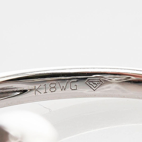 K18WG ホワイトゴールド ダイヤ0.70ct ハート リング 指輪 レディース 9号 【中古】