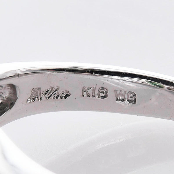 K18WG ホワイトゴールド ツァボライト0.97ct ダイヤ0.41ct リング 指輪 レディース 13号 【中古】