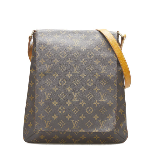 ルイ ヴィトン モノグラム ミュゼット 斜め掛け ショルダーバッグ M51256 ブラウン PVC レザー レディース LOUIS VUITTON 【中古】