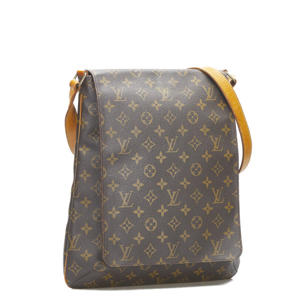 ルイ ヴィトン モノグラム ミュゼット 斜め掛け ショルダーバッグ M51256 ブラウン PVC レザー レディース LOUIS VUITTON 【中古】