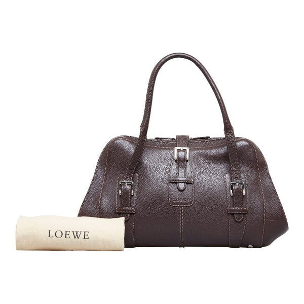 ロエベ トートバッグ ハンドバッグ ブラウン レザー レディース LOEWE 【中古】